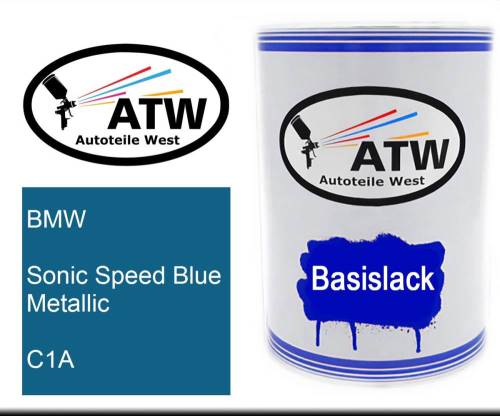 BMW, Sonic Speed Blue Metallic, C1A: 500ml Lackdose, von ATW Autoteile West.